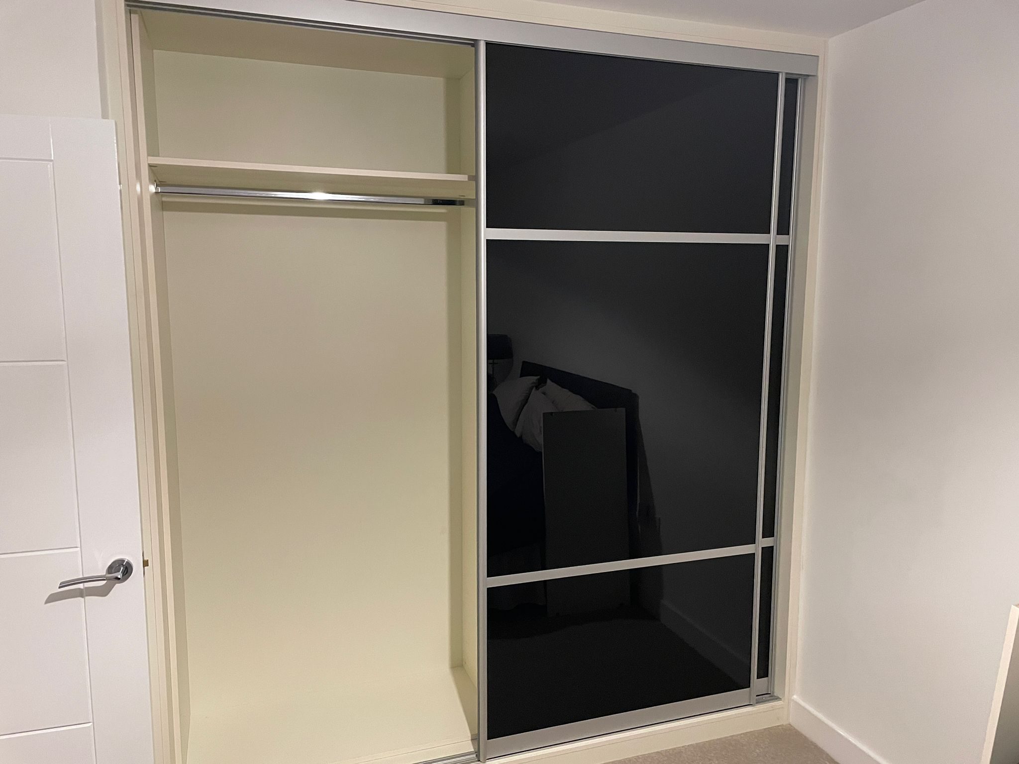 Sliding wardrobe fitted by joiner in Harrogate at Bailey Joinery2