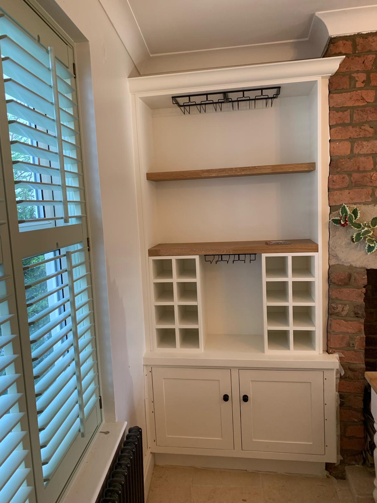 Bespoke Alcove Units made into great looking shelving solution in Harrogate by Joiner at Bailey Joinery